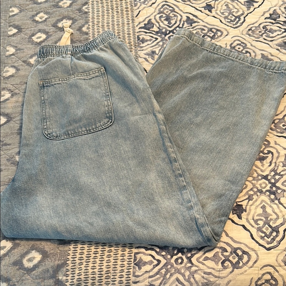 Casual Light Blue Denim Pants
